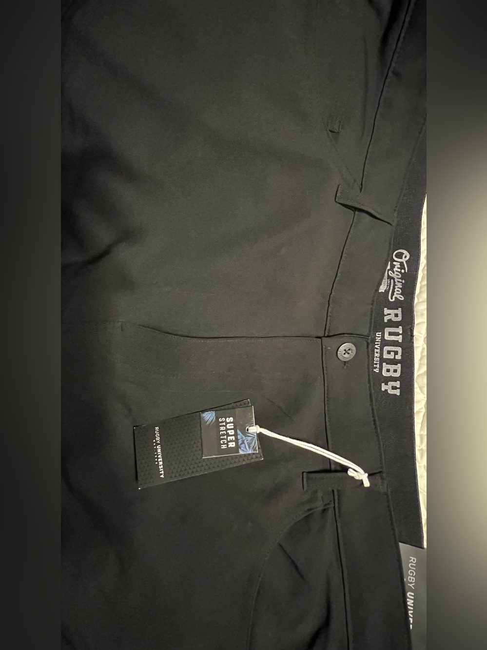 Rugby University Original Black Men’s Dress Pants - Super Stretch